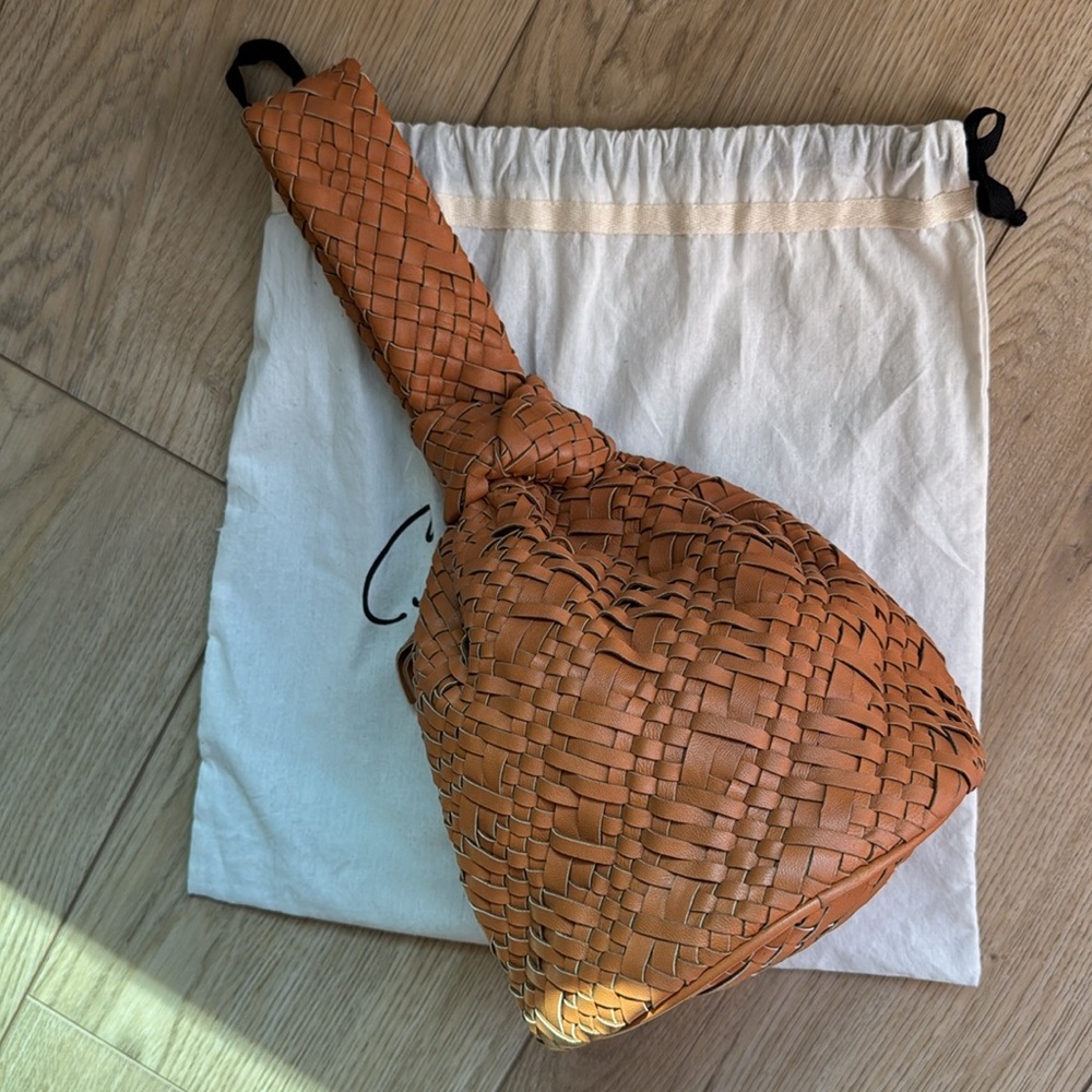 Cleobella Tan leather Woven Bag